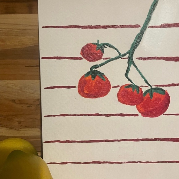 Vibrant Still Life Tomato Canvas Art Painting - Picture 4 of 4